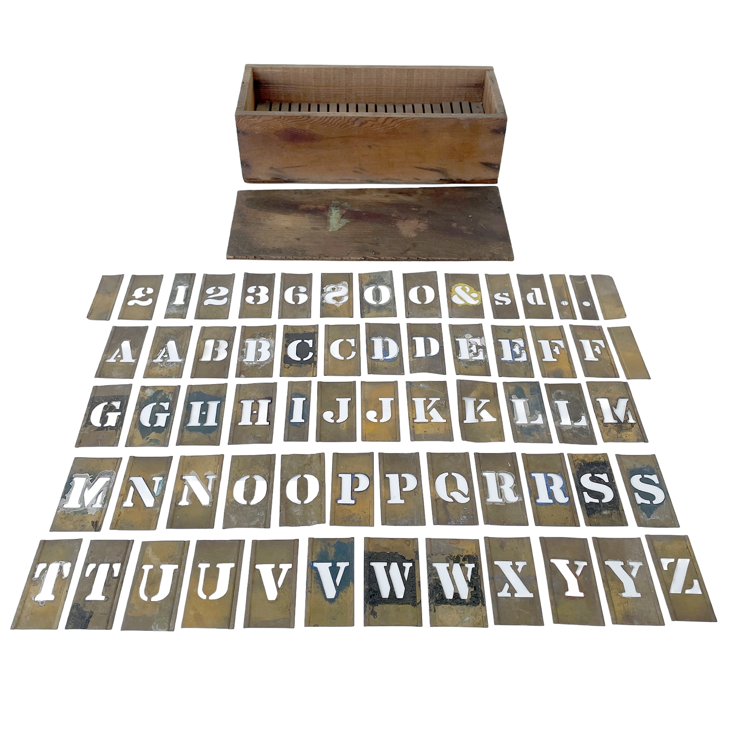 1940s Brass Stencil Set