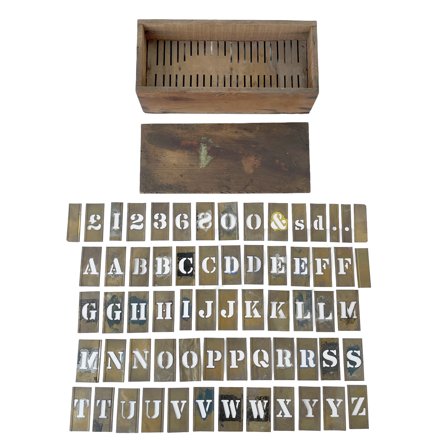 1940s Brass Stencil Set