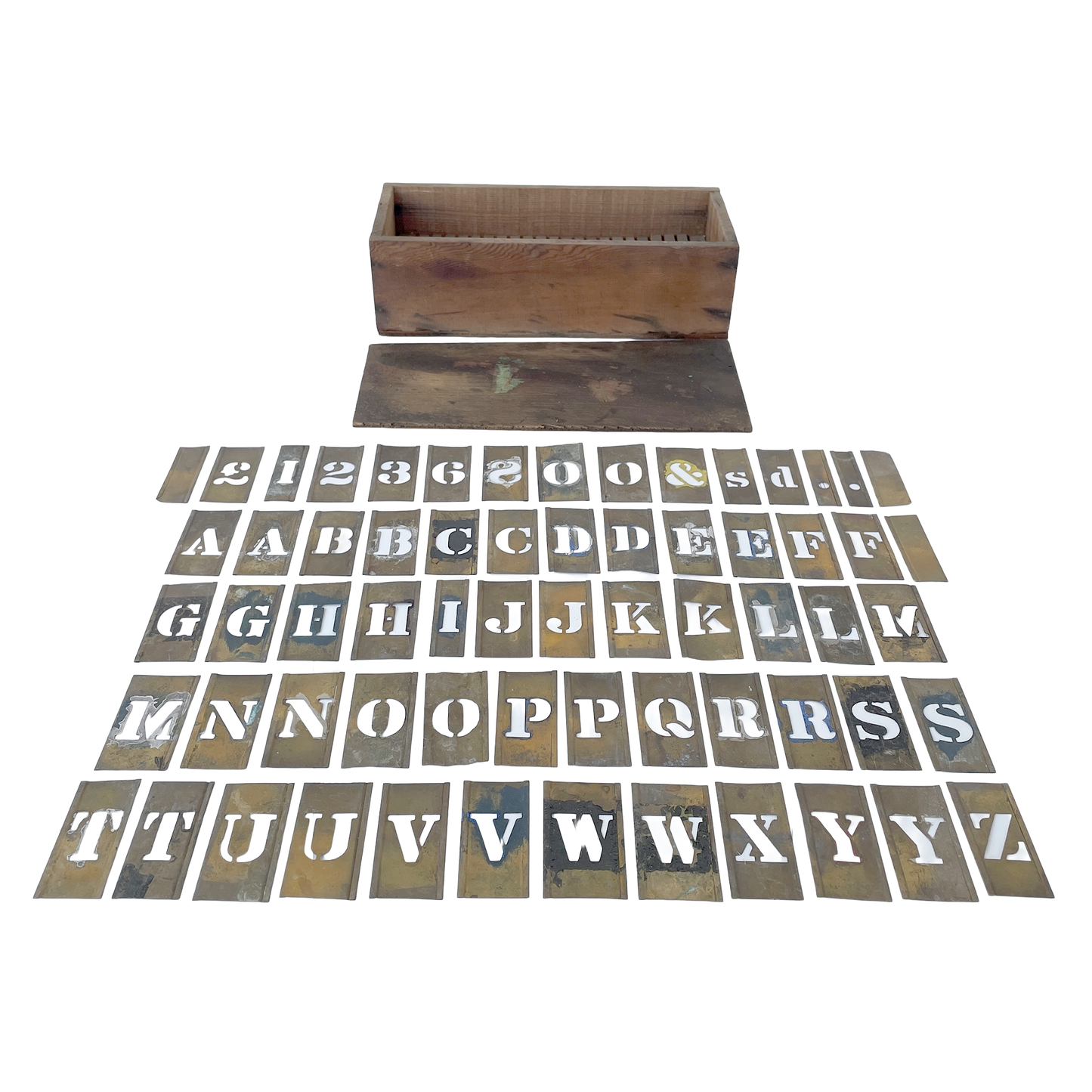 1940s Brass Stencil Set