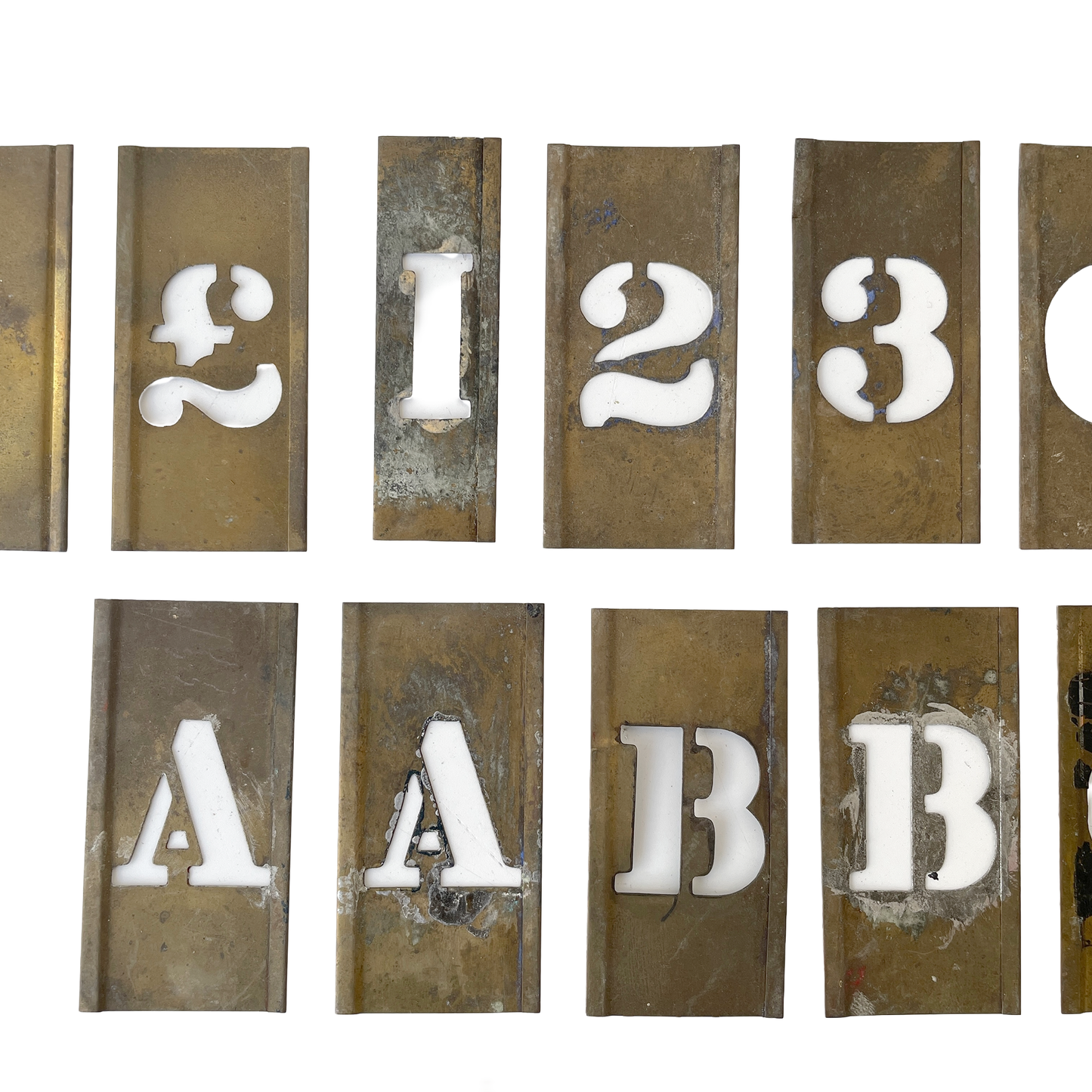 1940s Brass Stencil Set