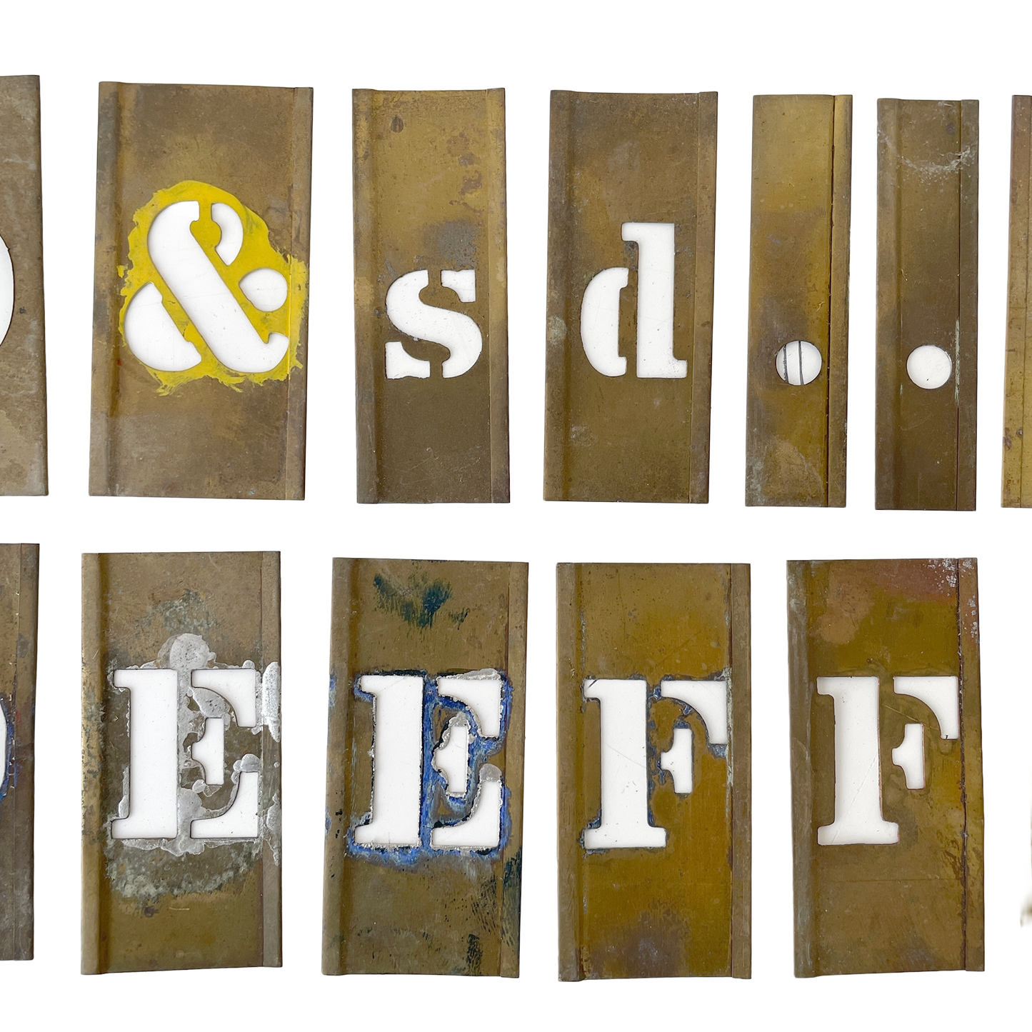 1940s Brass Stencil Set