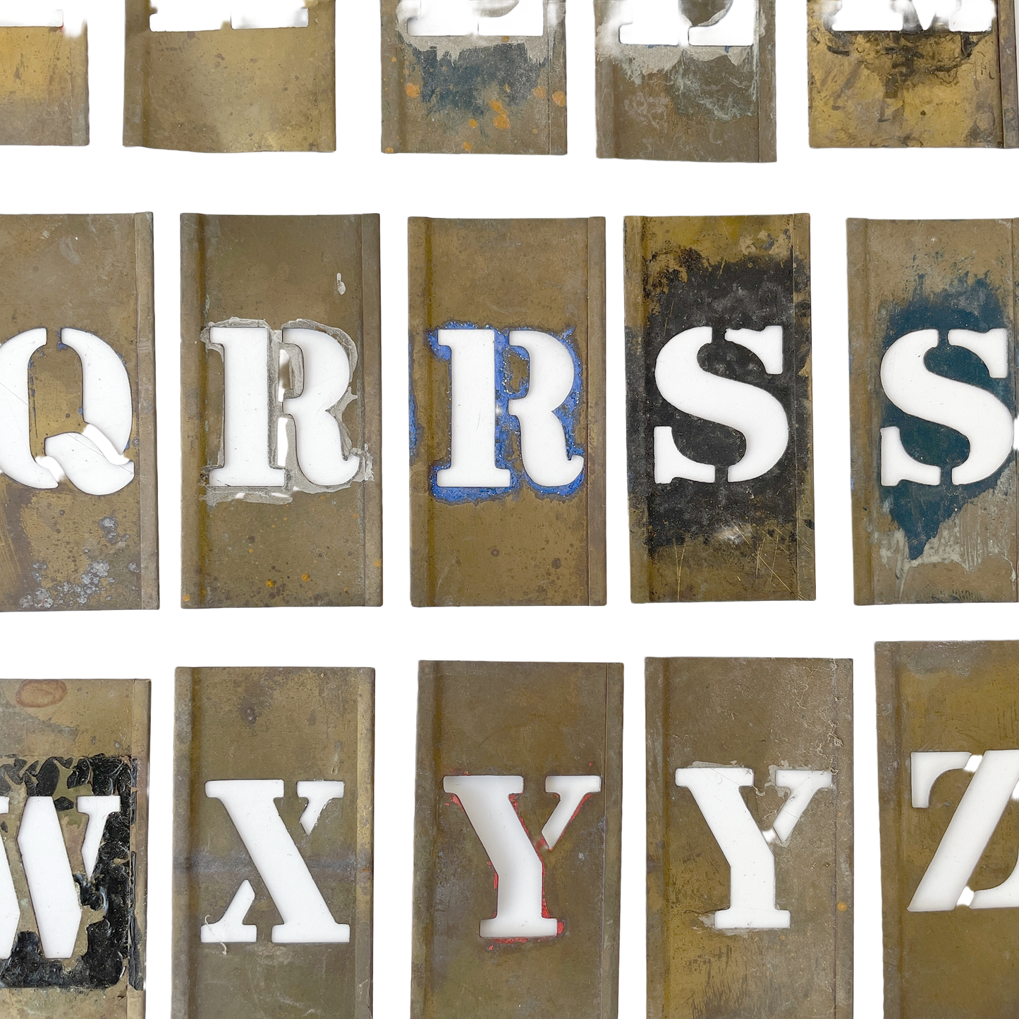1940s Brass Stencil Set