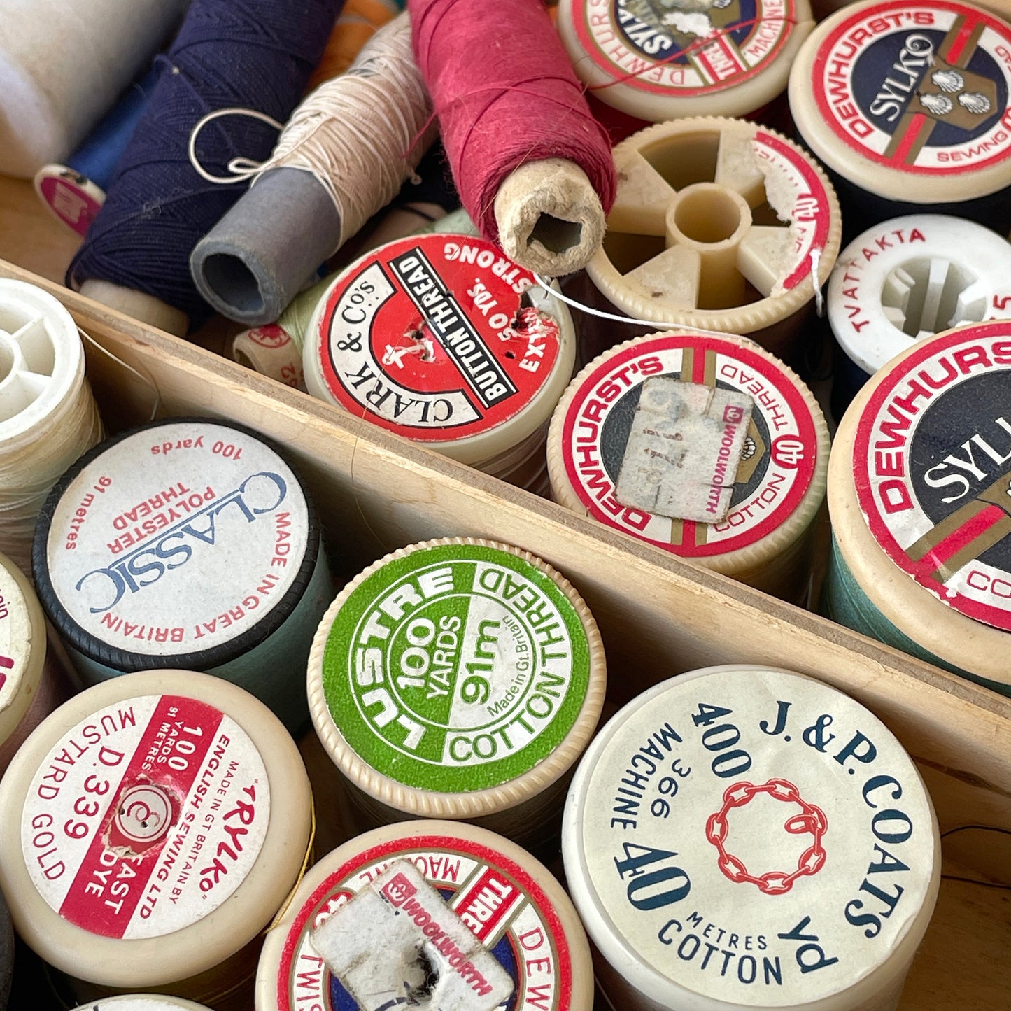 1960s Sewing Box with Contents