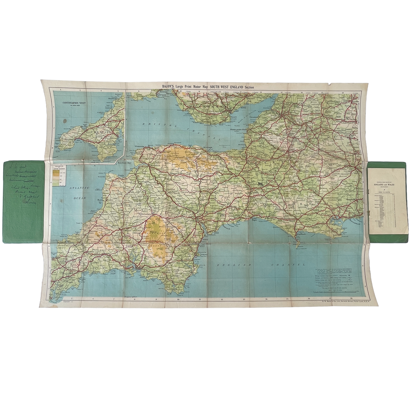 1936 Bacon’s Map of South-West England