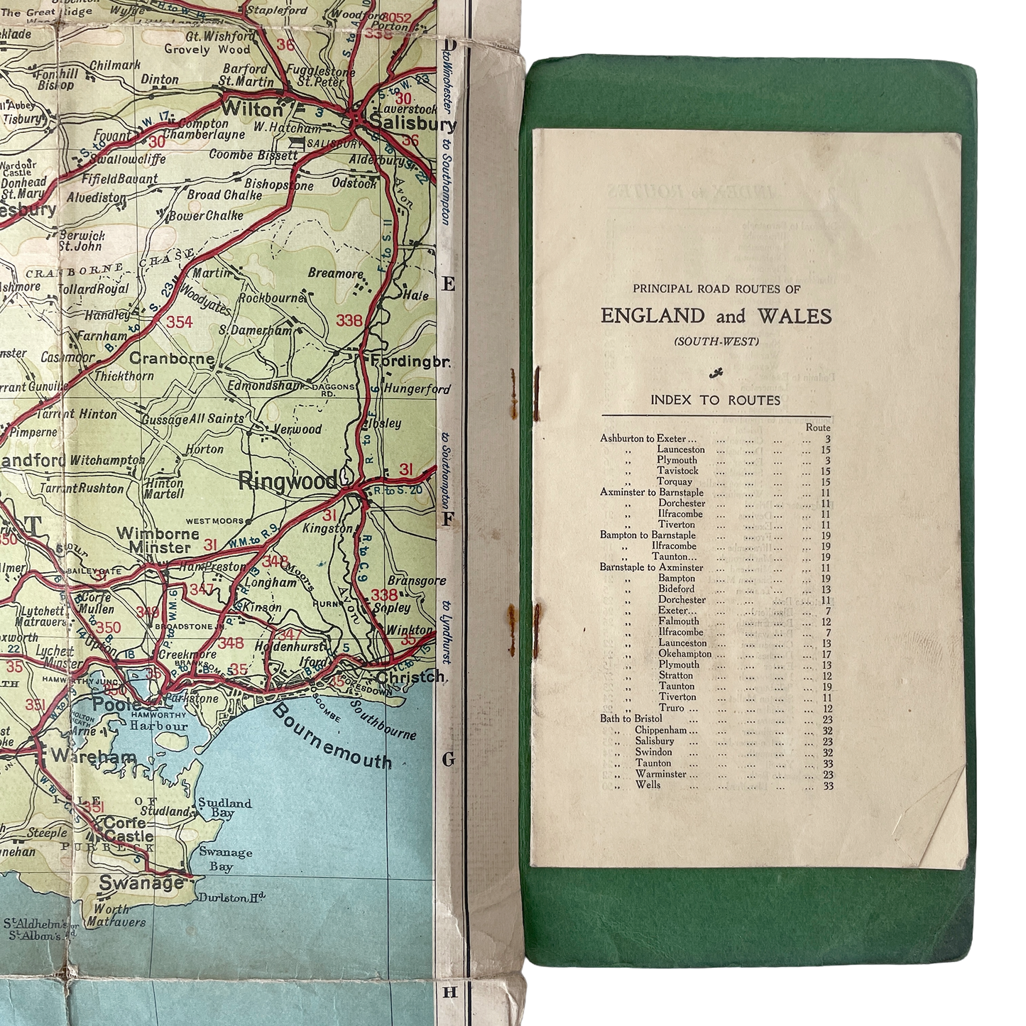 1936 Bacon’s Map of South-West England