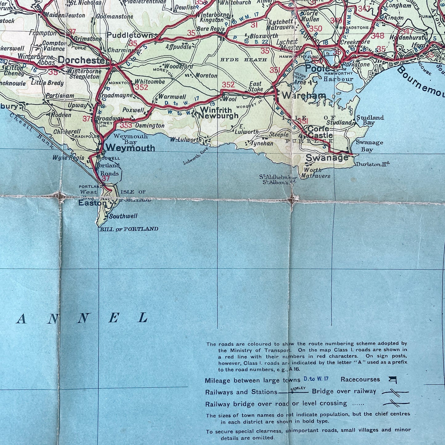 1936 Bacon’s Map of South-West England