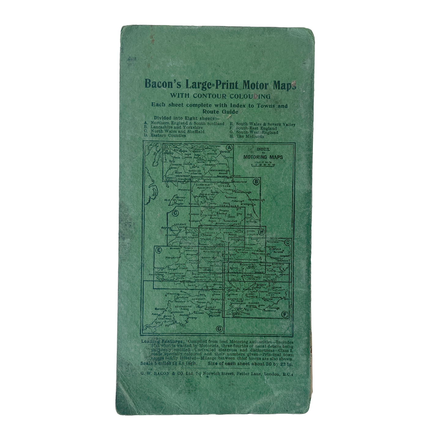 1936 Bacon’s Map of South-West England