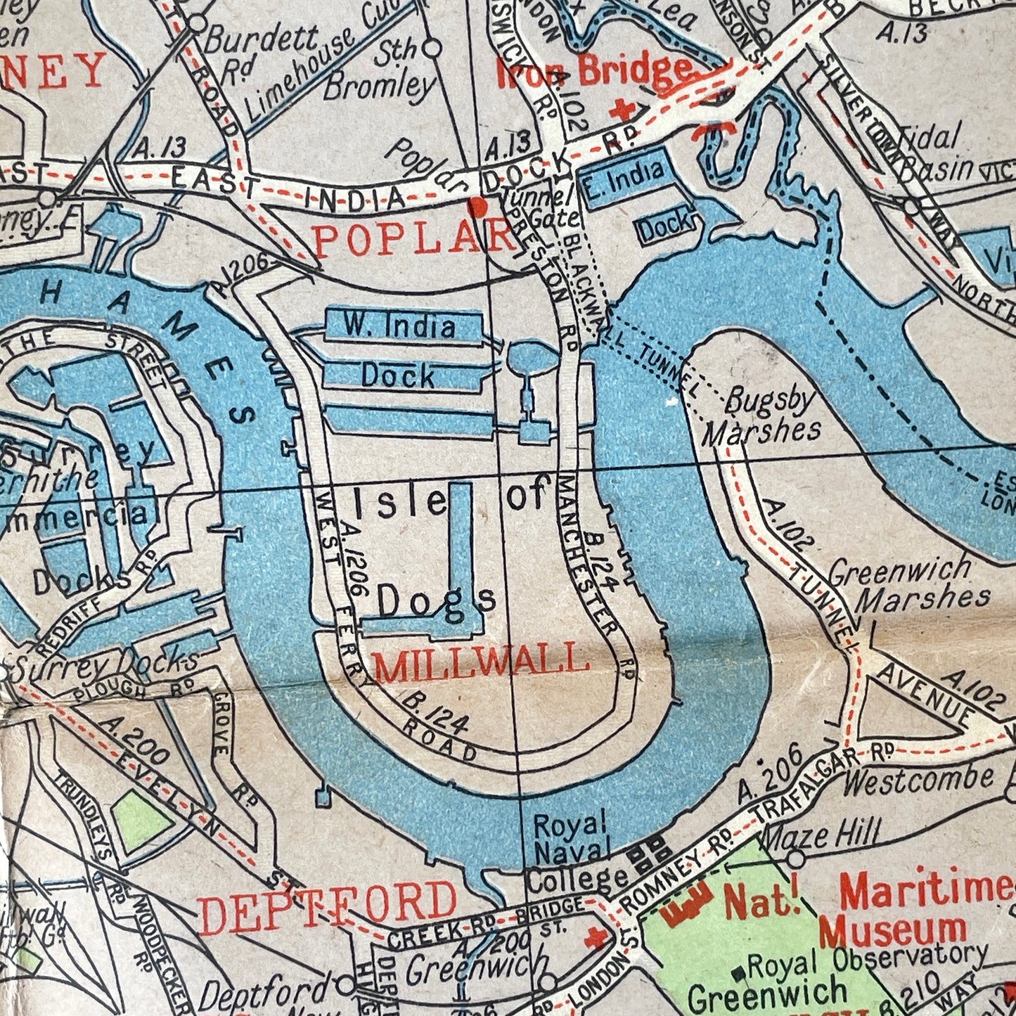 1947 AA Map of London and the Home Counties