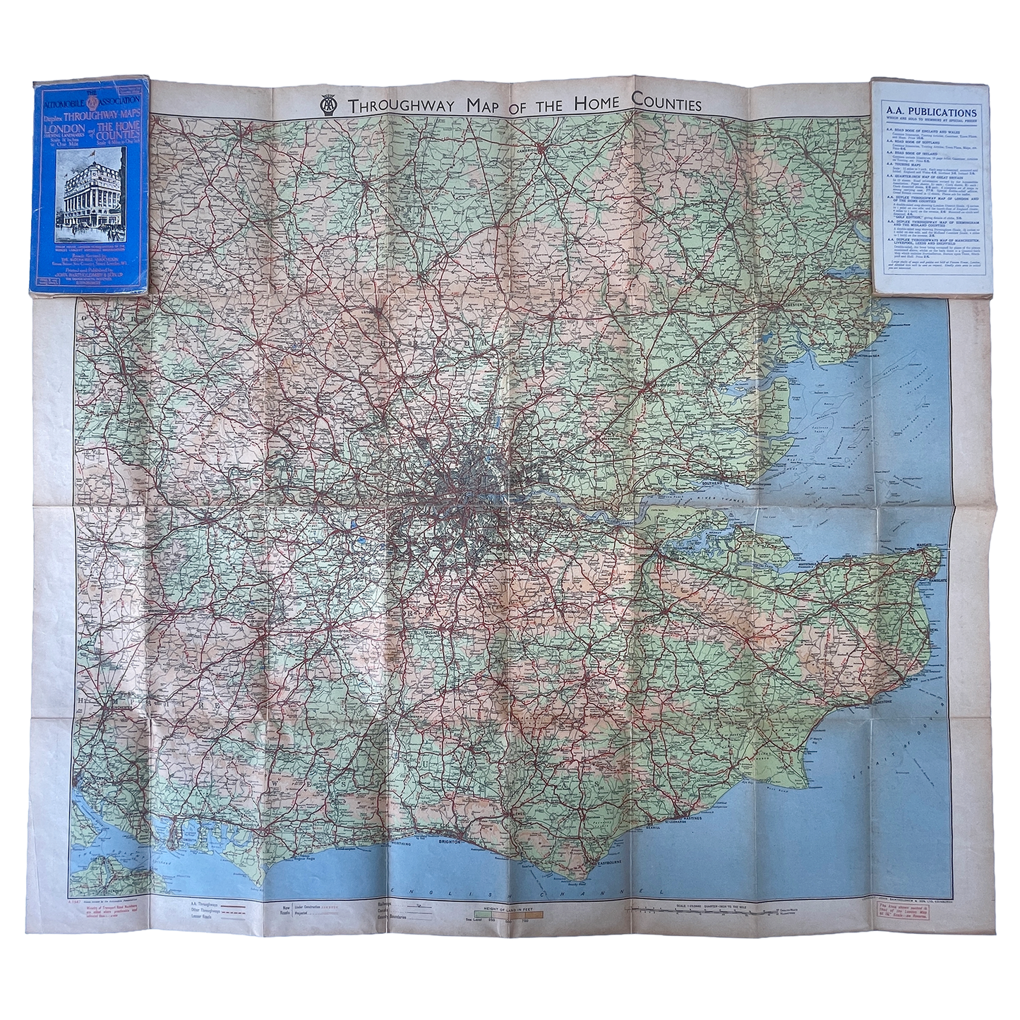 1947 AA Map of London and the Home Counties