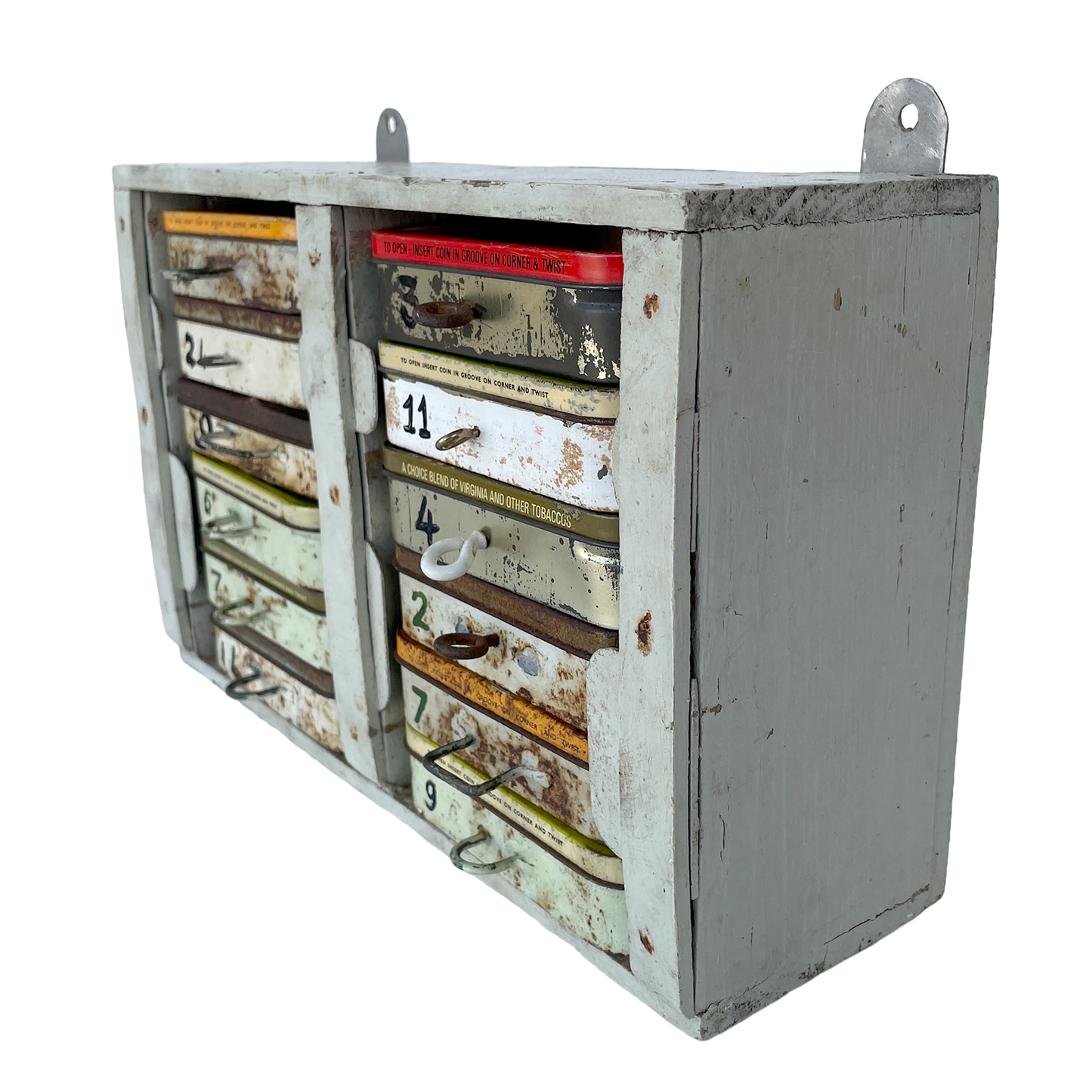 Vintage Tobacco Tin Storage unit