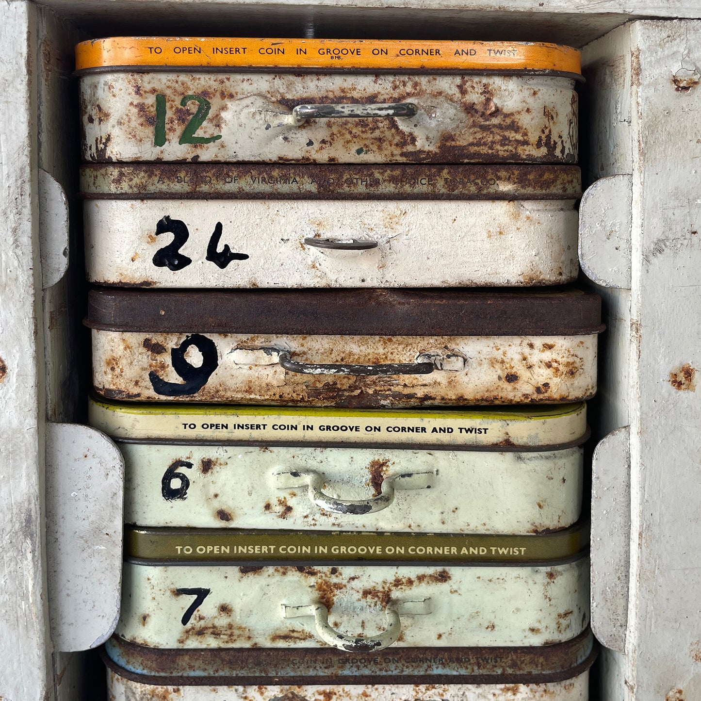 Vintage Tobacco Tin Storage unit