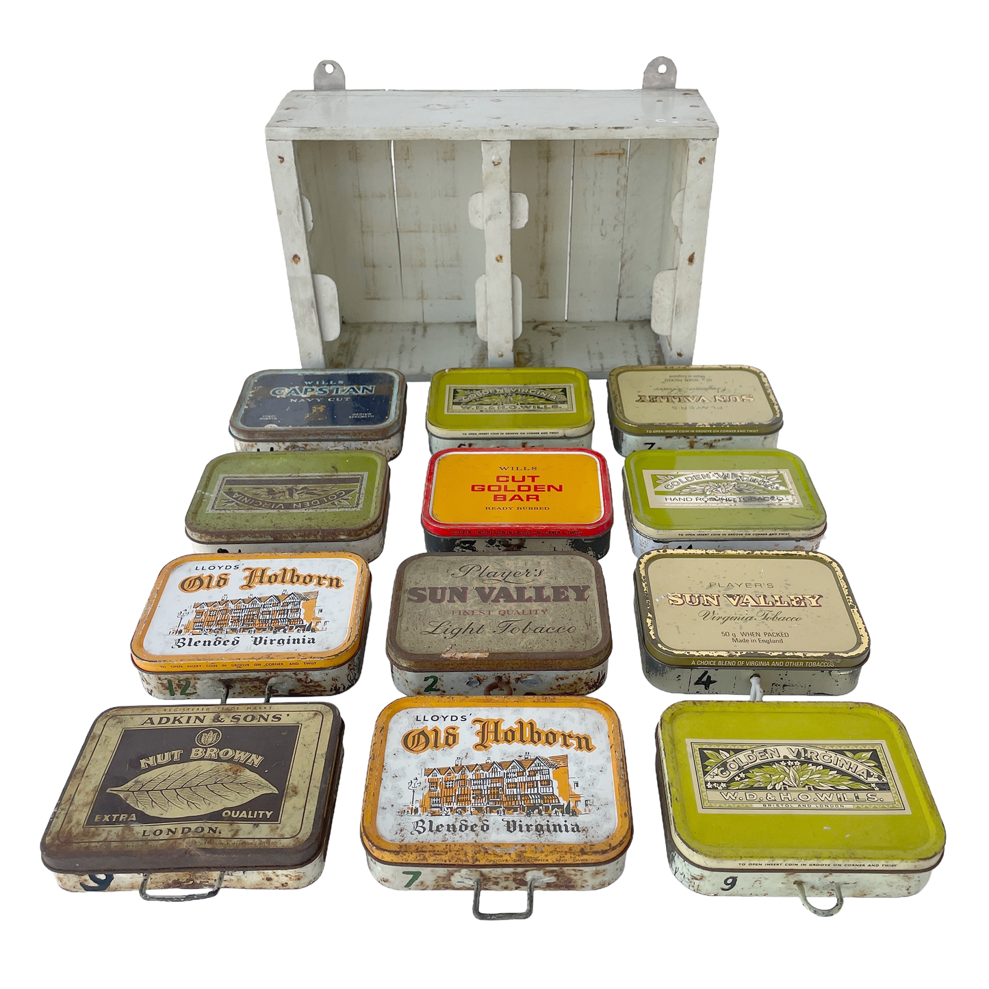 Vintage Tobacco Tin Storage unit