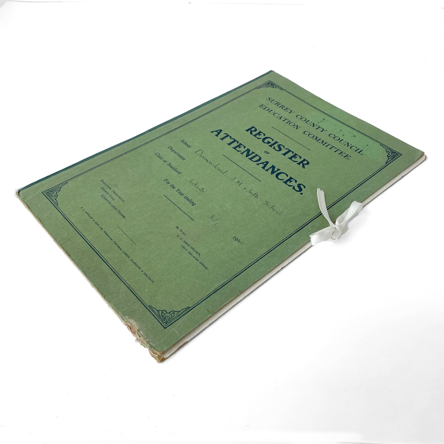 1930’s ‘Register of Attendances’ Folder - Sukie