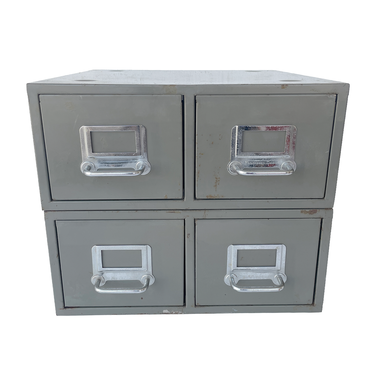 1960s Metal Index Card Drawers