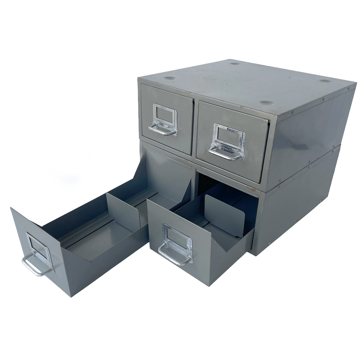 1960s Metal Index Card Drawers