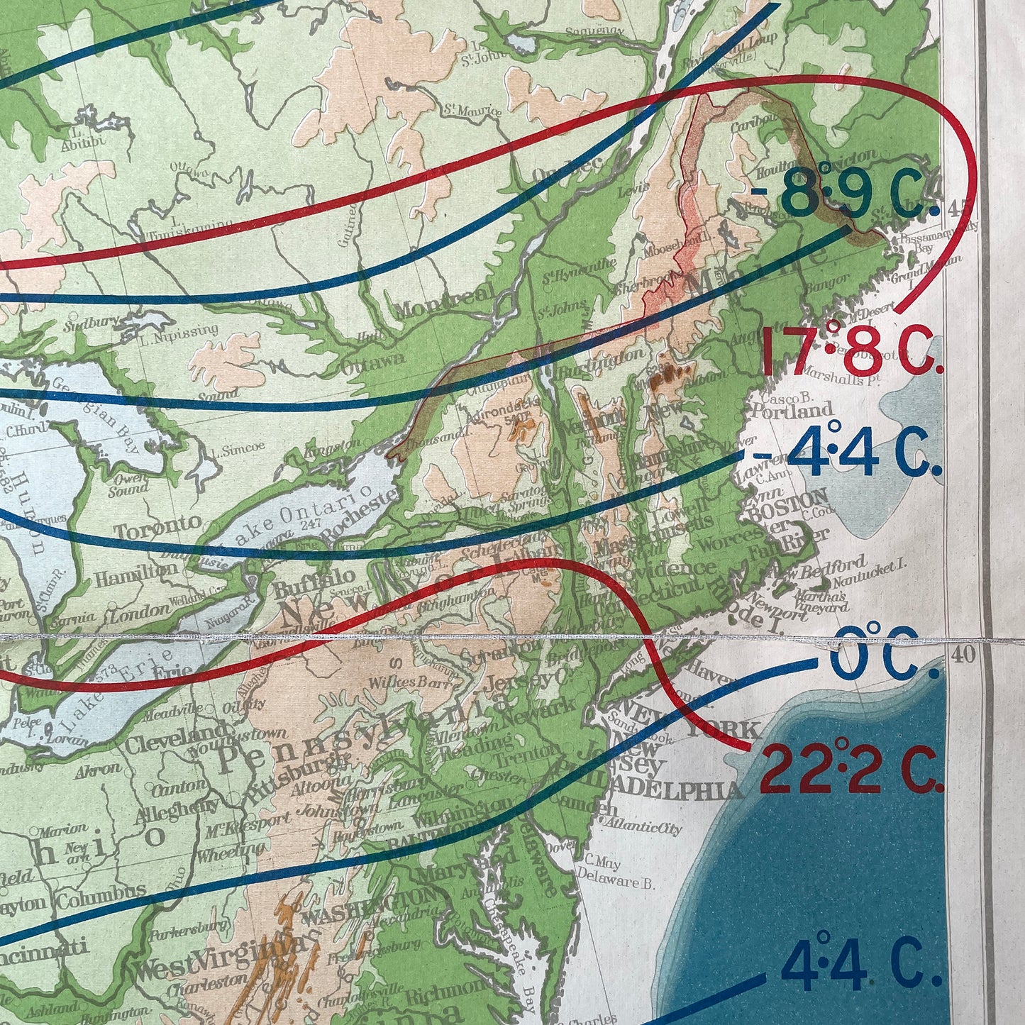Fantastic Philips’ Temperature Comparative Wall Atlas of The United States