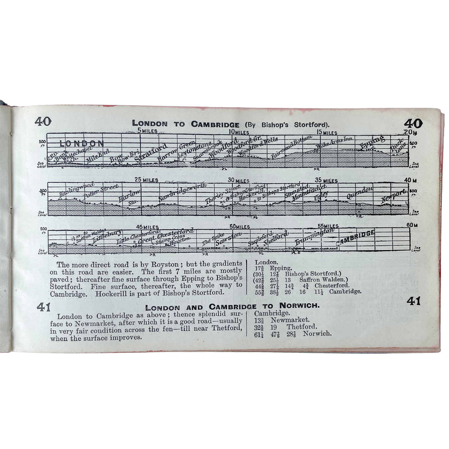 1920s Cycling Profile Road Book of Great Britain