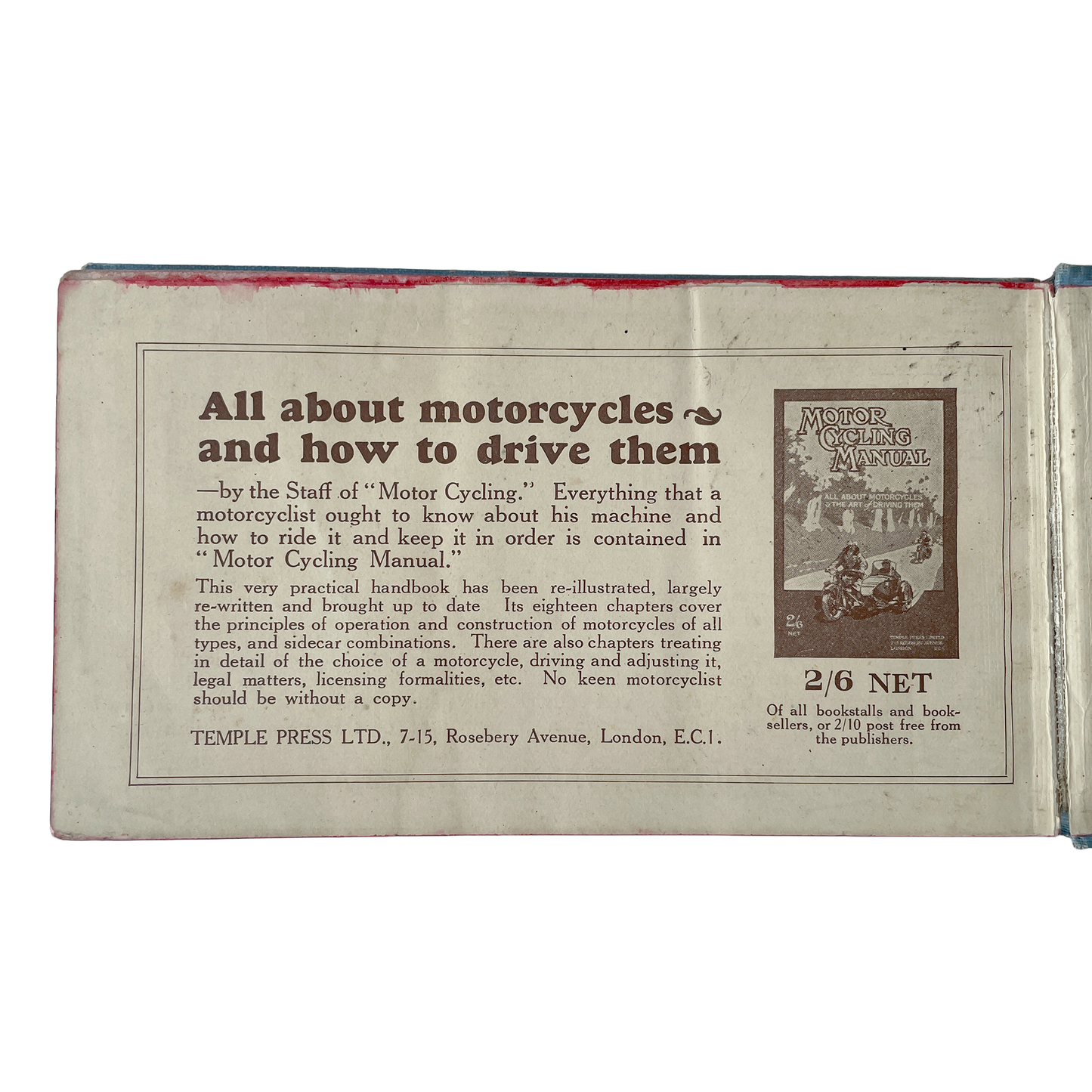1920s Cycling Profile Road Book of Great Britain