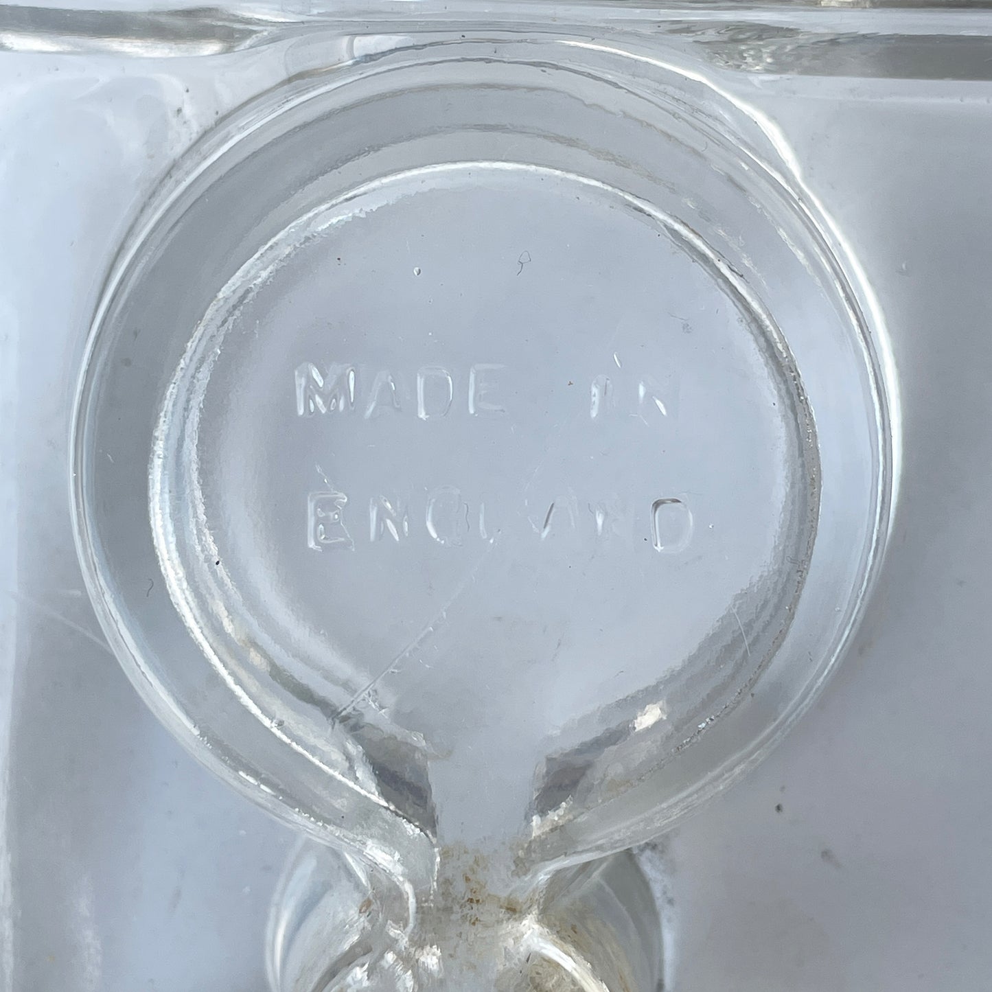 Early 20th Glass Inkwell & Pen Rest