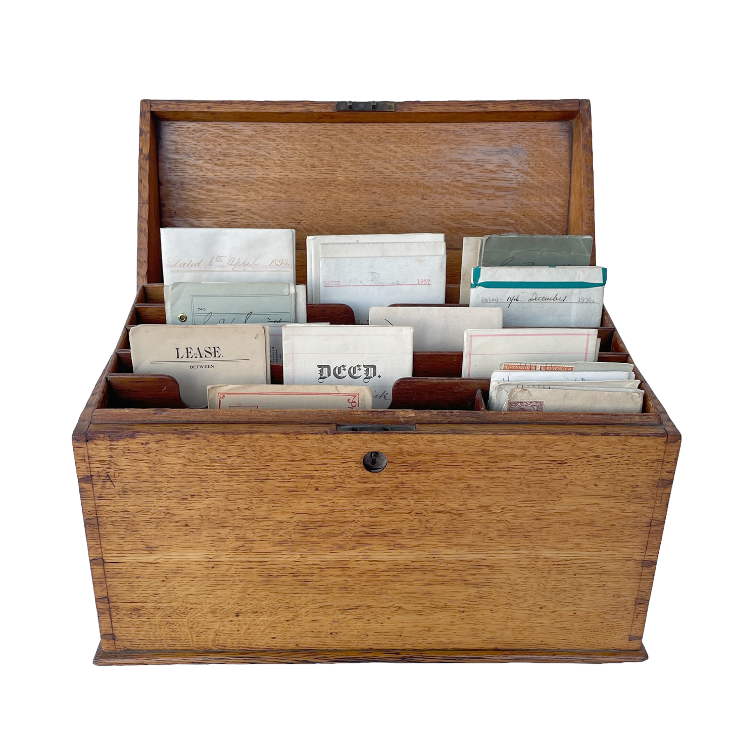 Lovely Oak Letter Rack Filing Box