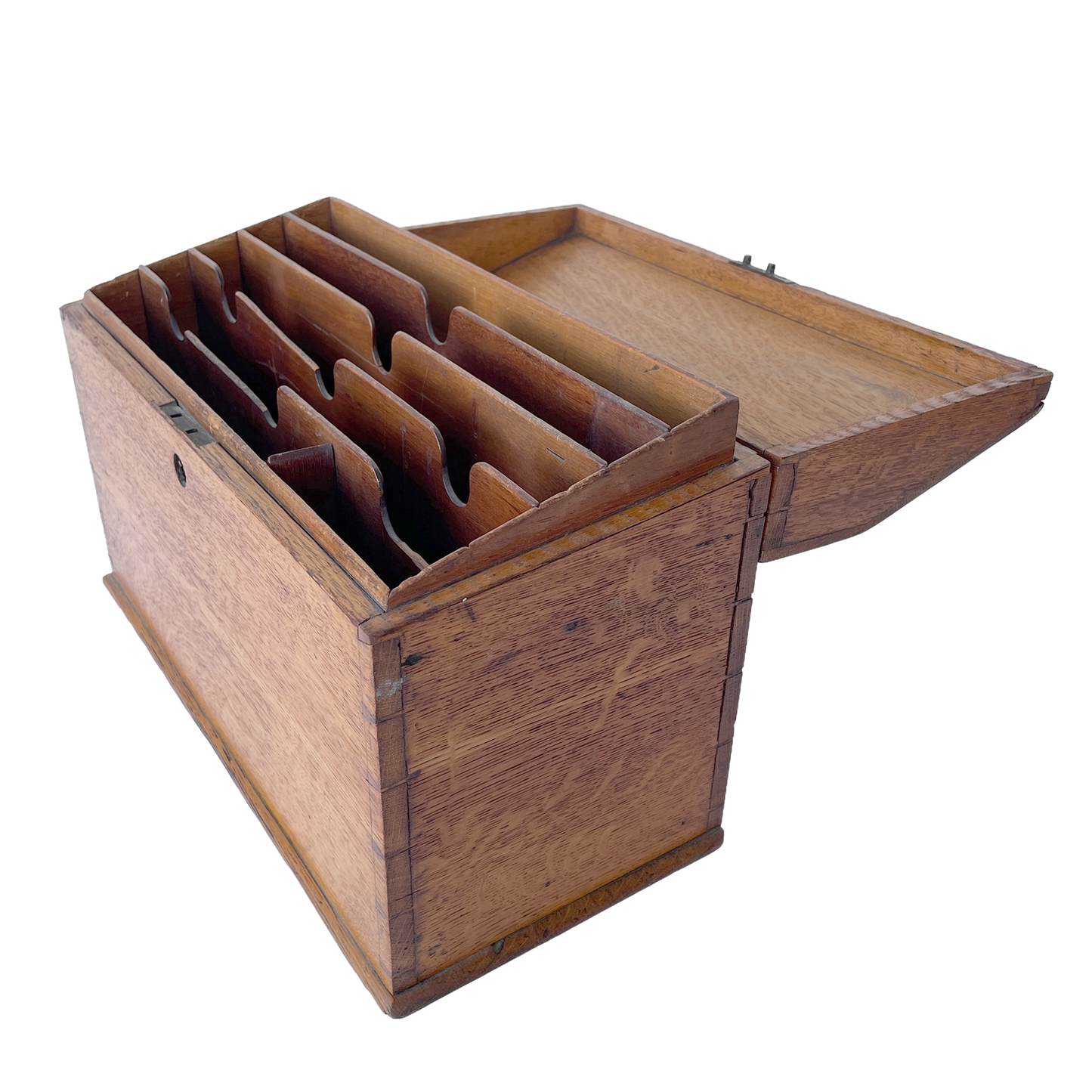 Lovely Oak Letter Rack Filing Box