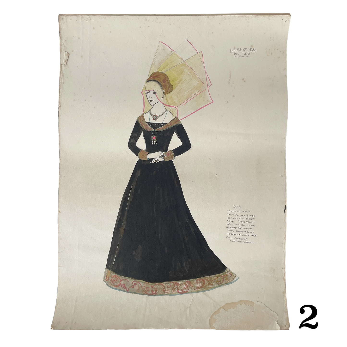Vintage Hand Drawn Costume Painting – 2