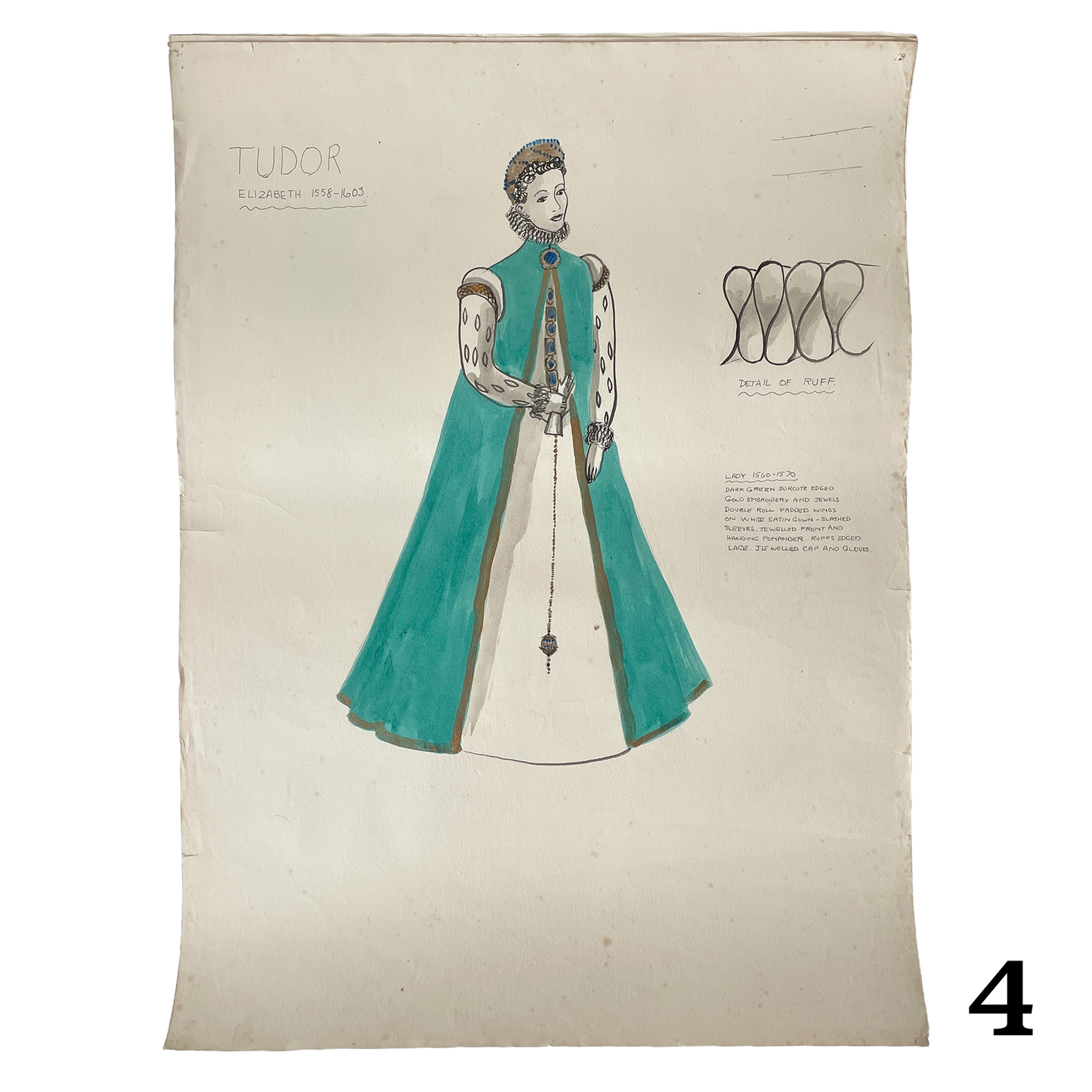 Vintage Hand Drawn Costume Painting – 4