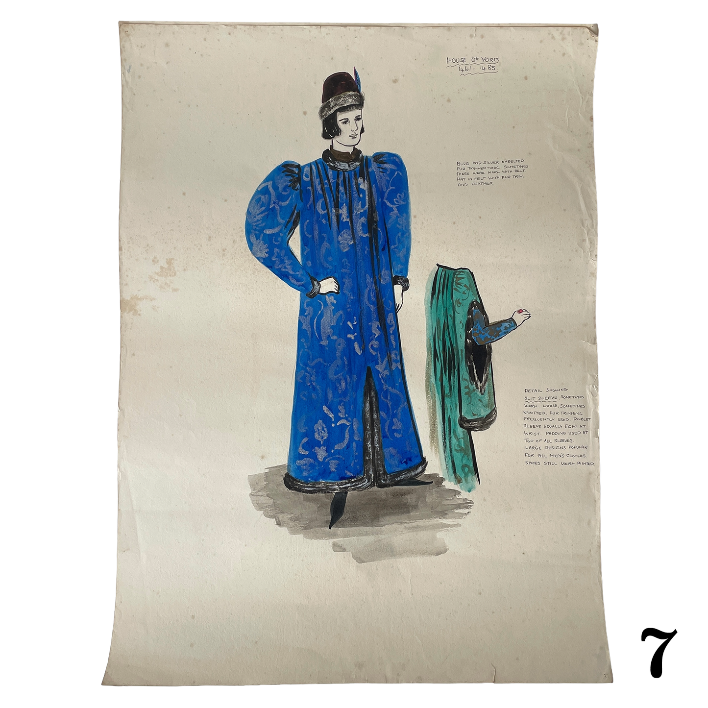 Vintage Hand Drawn Costume Painting – 7