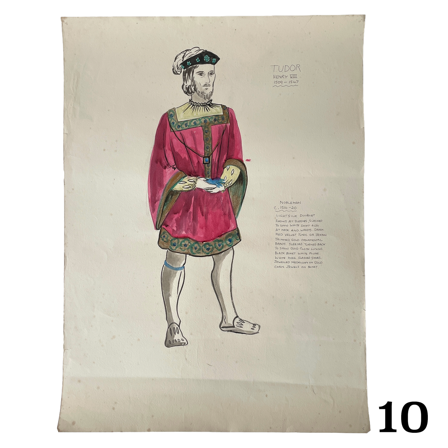 Vintage Hand Drawn Costume Painting – 10