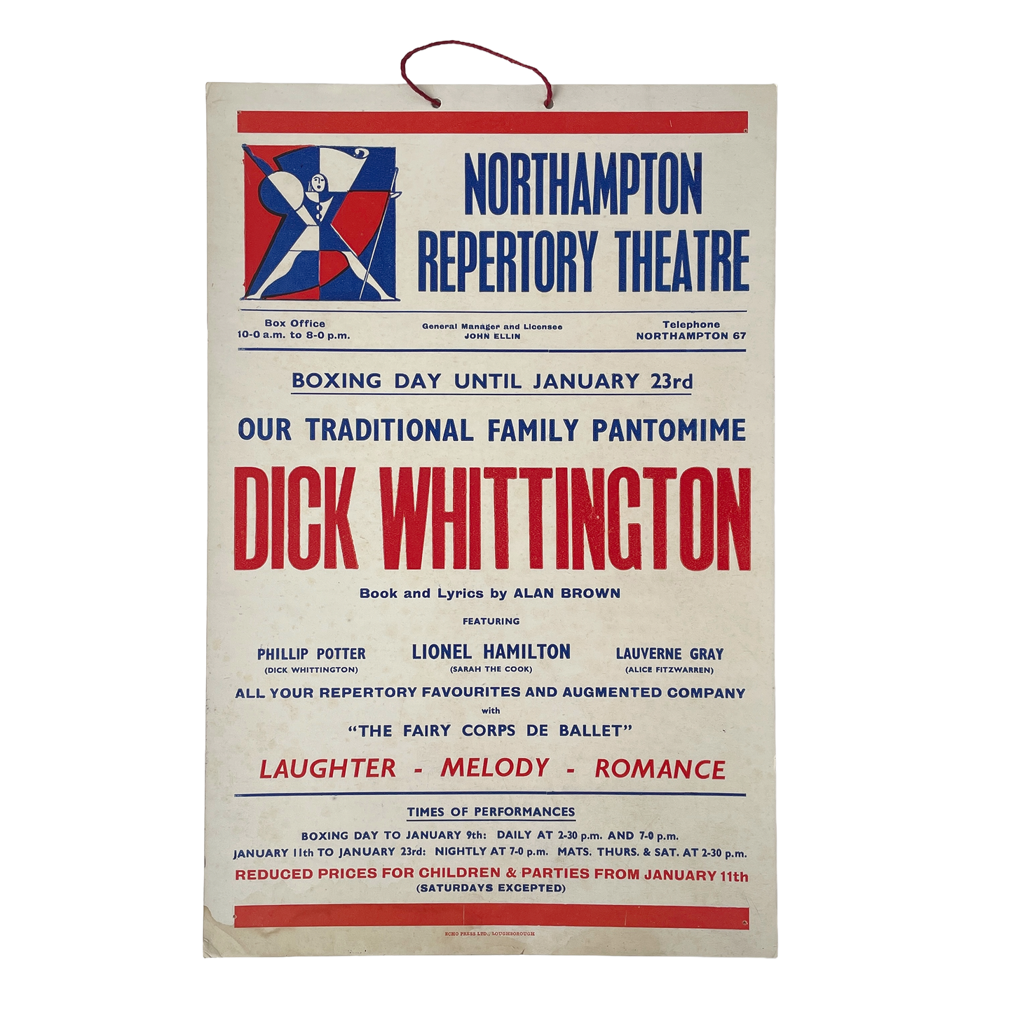 1960s Original Letterpress Printed Poster – Dick Wittington