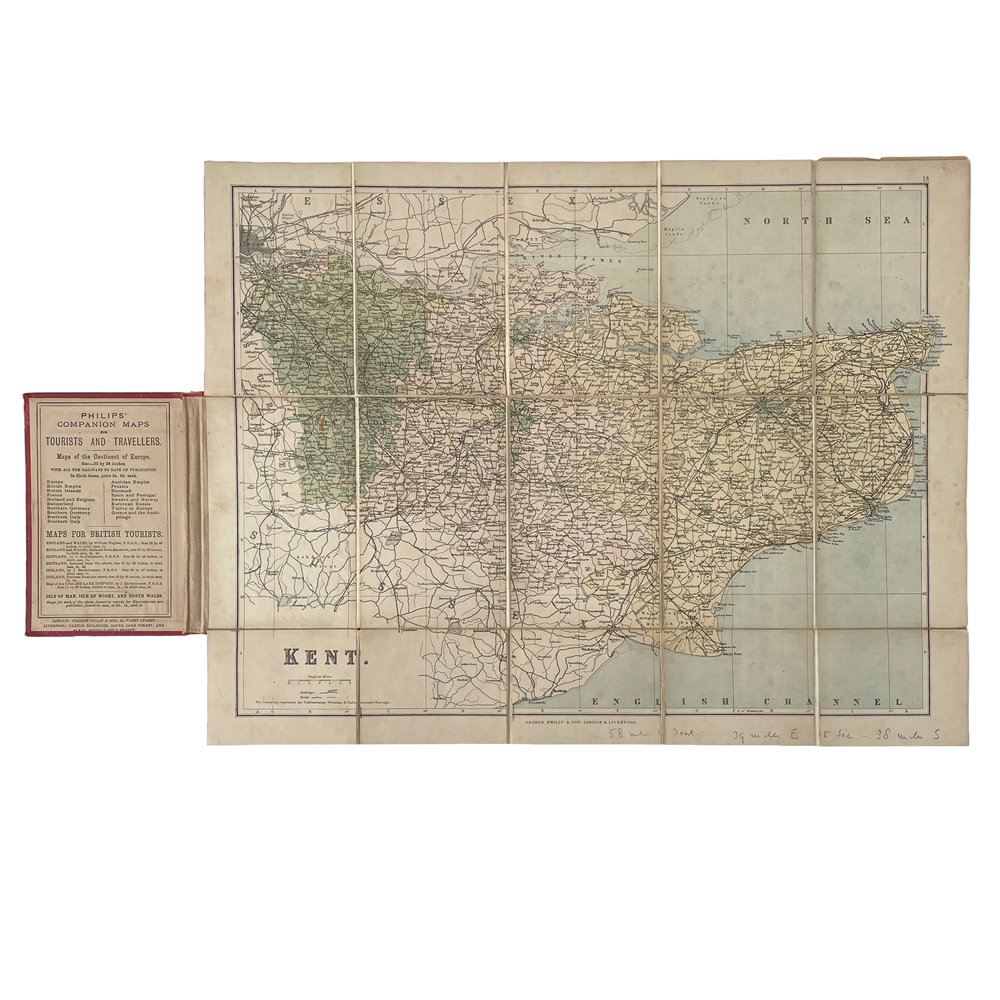 Early 20th Century County Map of Kent