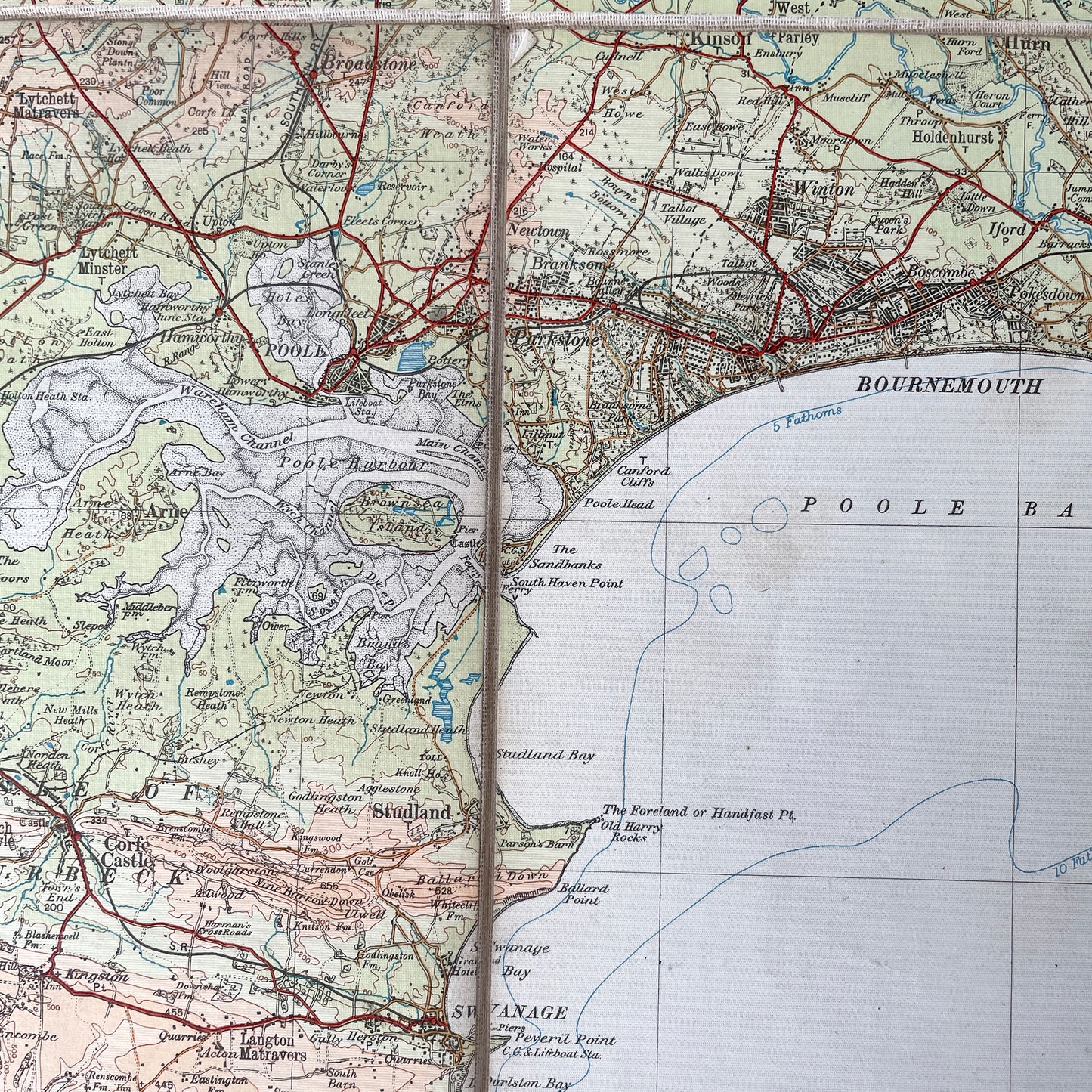 1932 Map of Southampton, Portsmouth and Isle of Wight