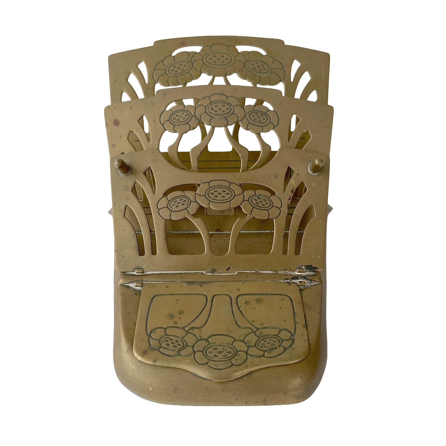 Art Nouveau Brass Letter Rack