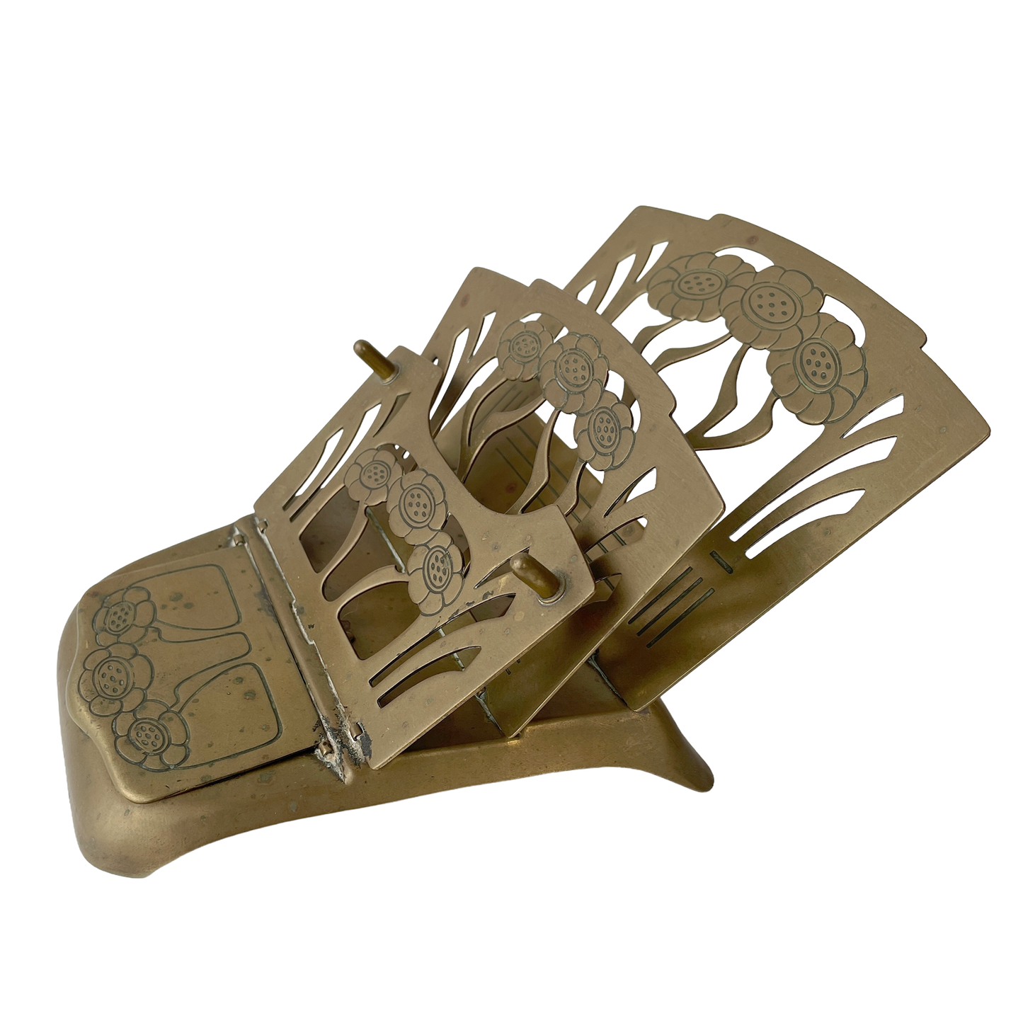 Art Nouveau Brass Letter Rack