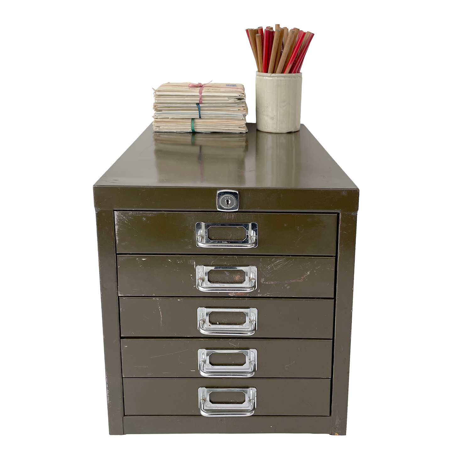 1950s Metal Desktop Document Drawers