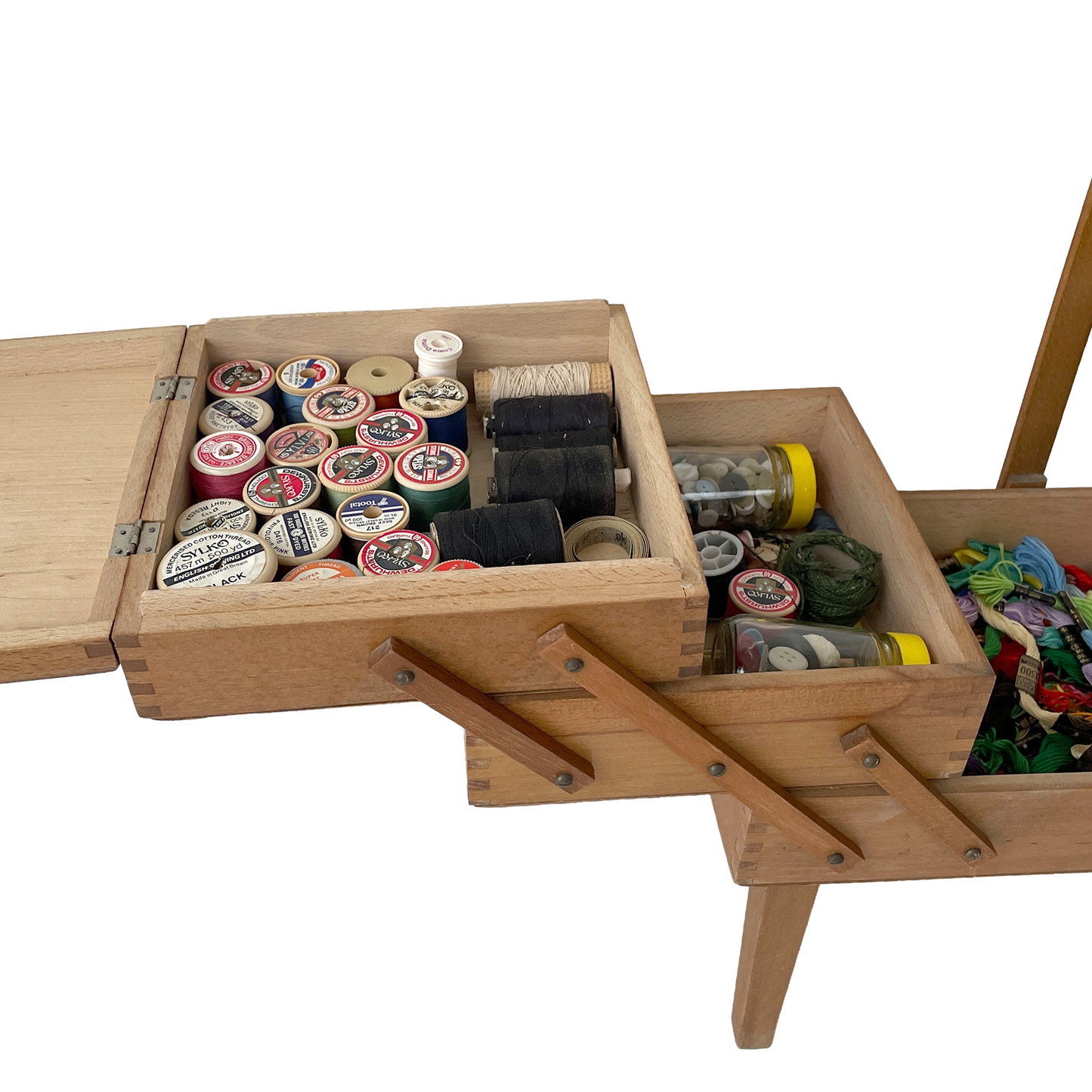 Fantastic 1960s Sewing Box with Contents