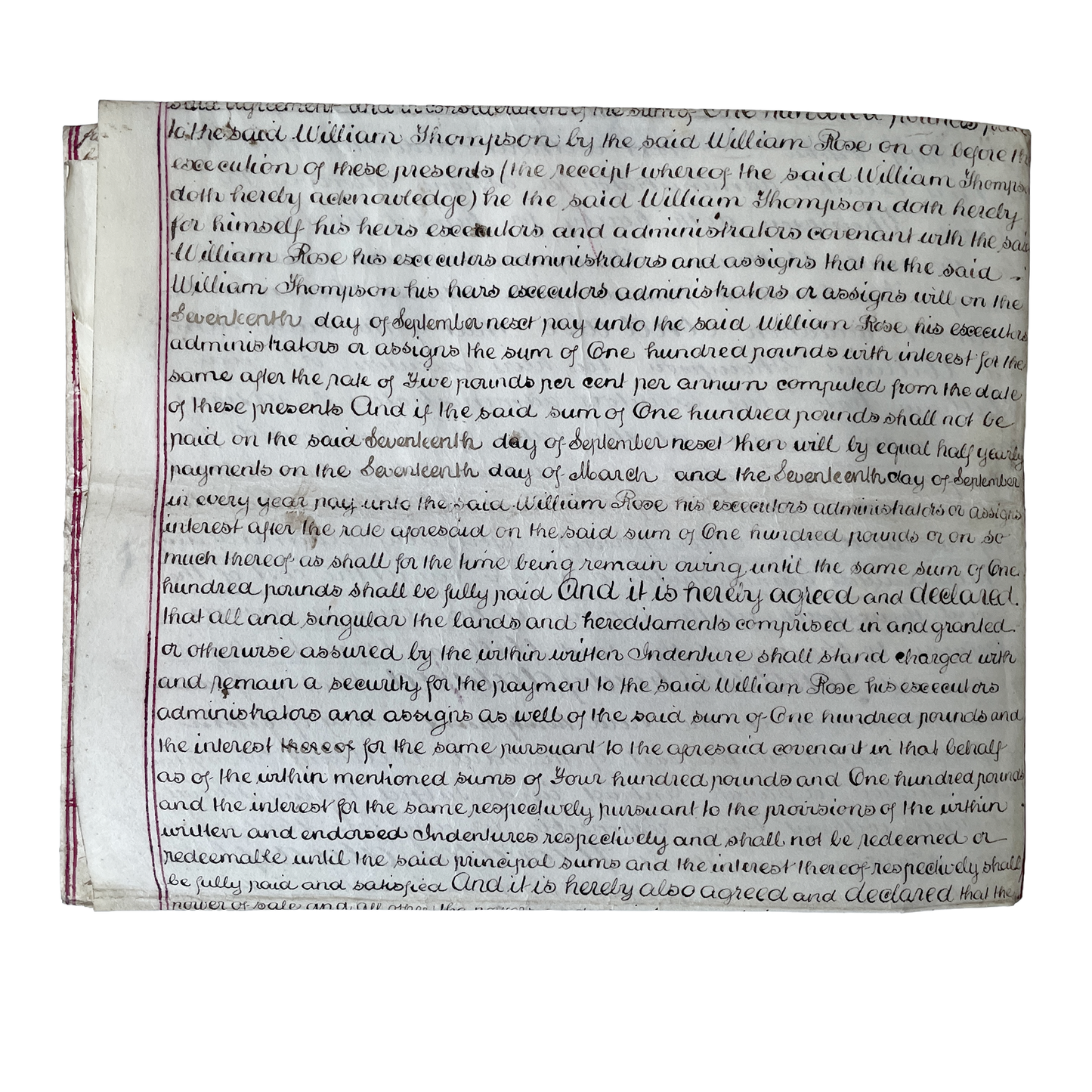 1878 Indenture Legal Document