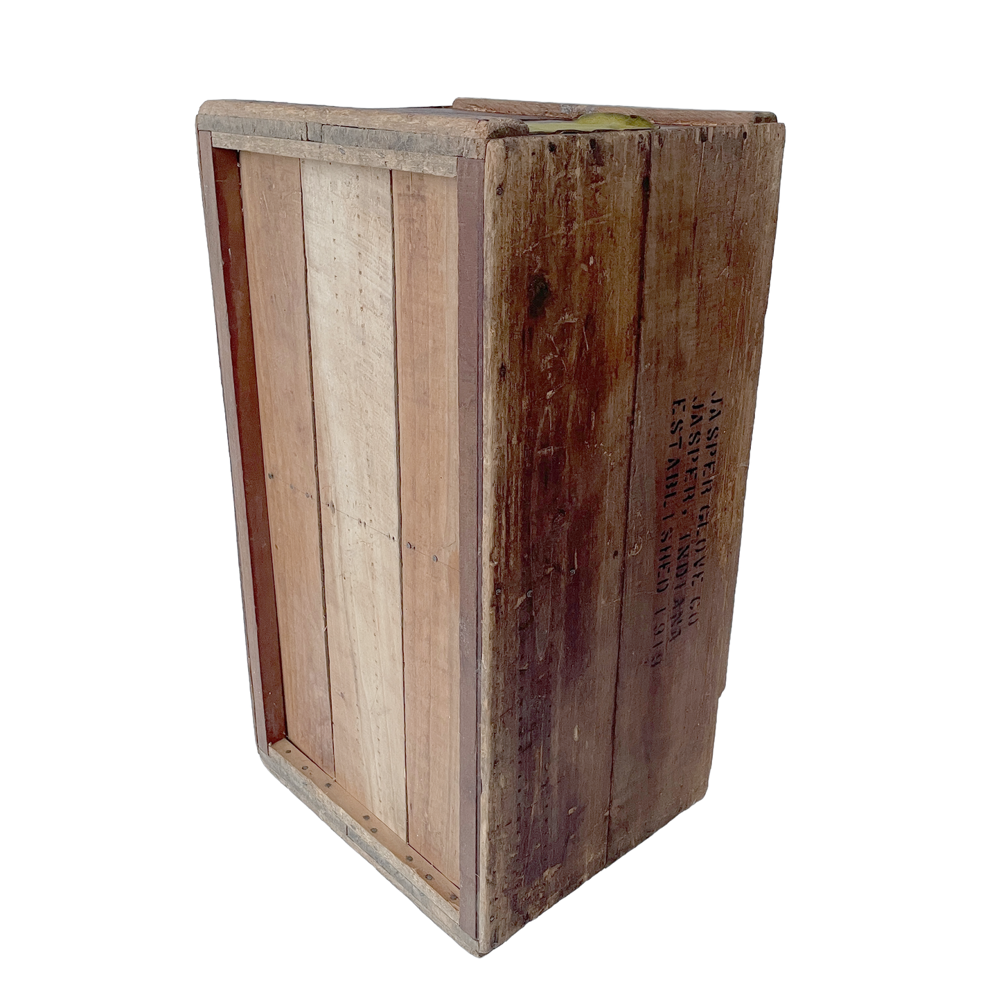 Vintage Wooden Crate ‘Jasper Glove Co – Established 1919’