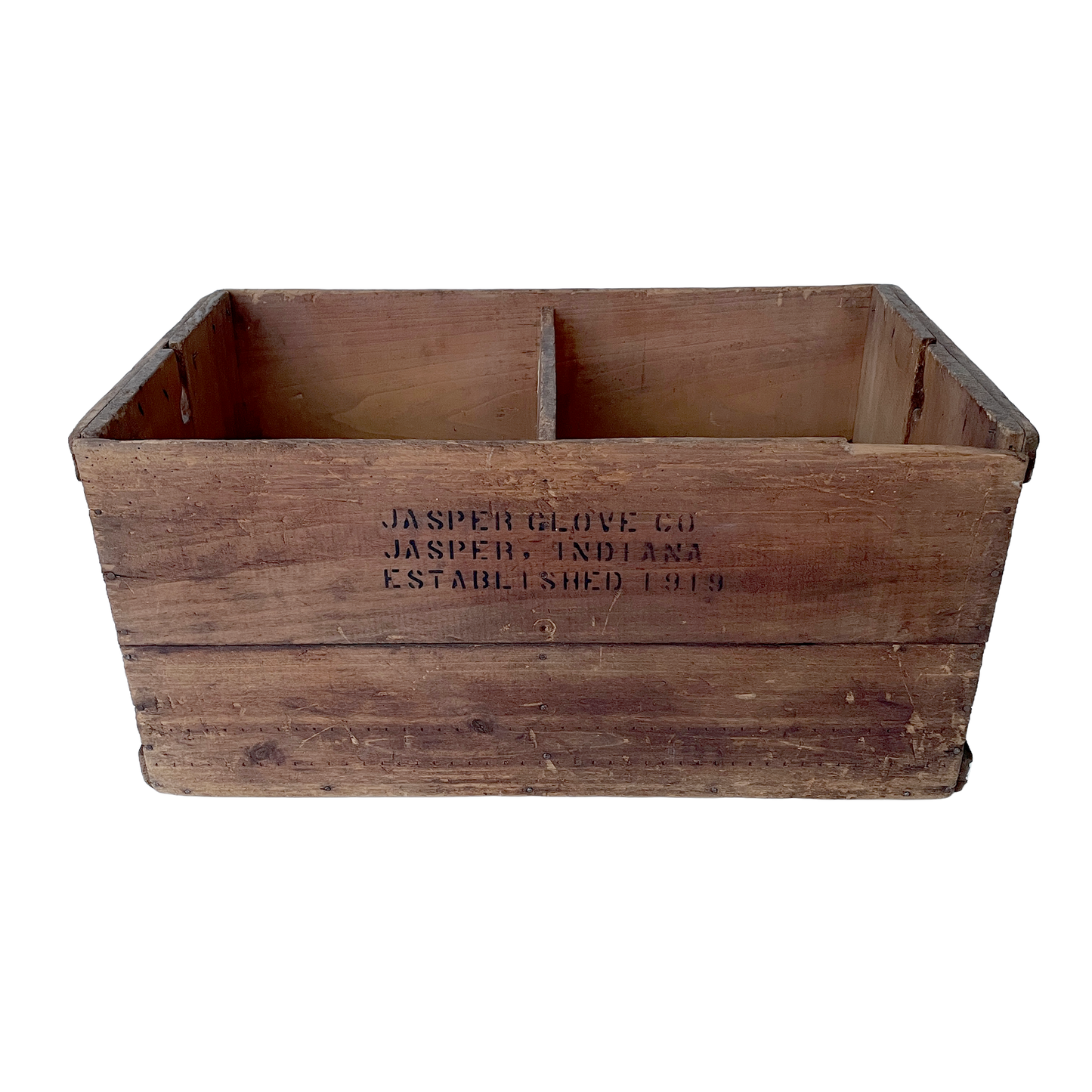 Vintage Wooden Crate ‘Jasper Glove Co – Established 1919’