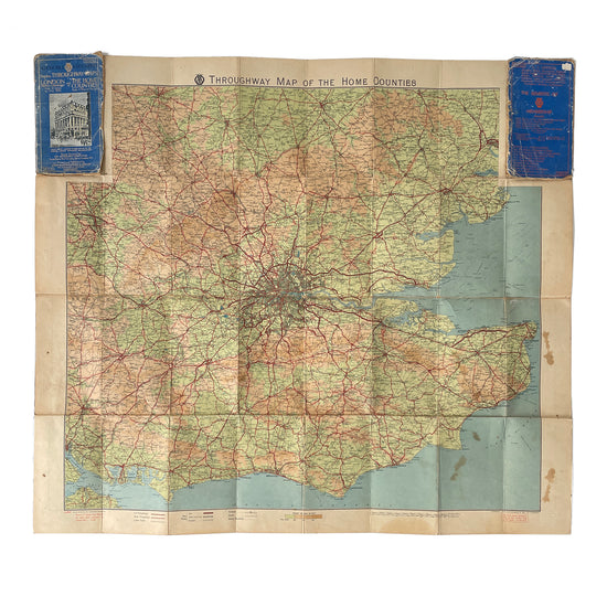 Load image into Gallery viewer, 1937 Batholomew’s AA map of London &amp;amp; the Home Counties
