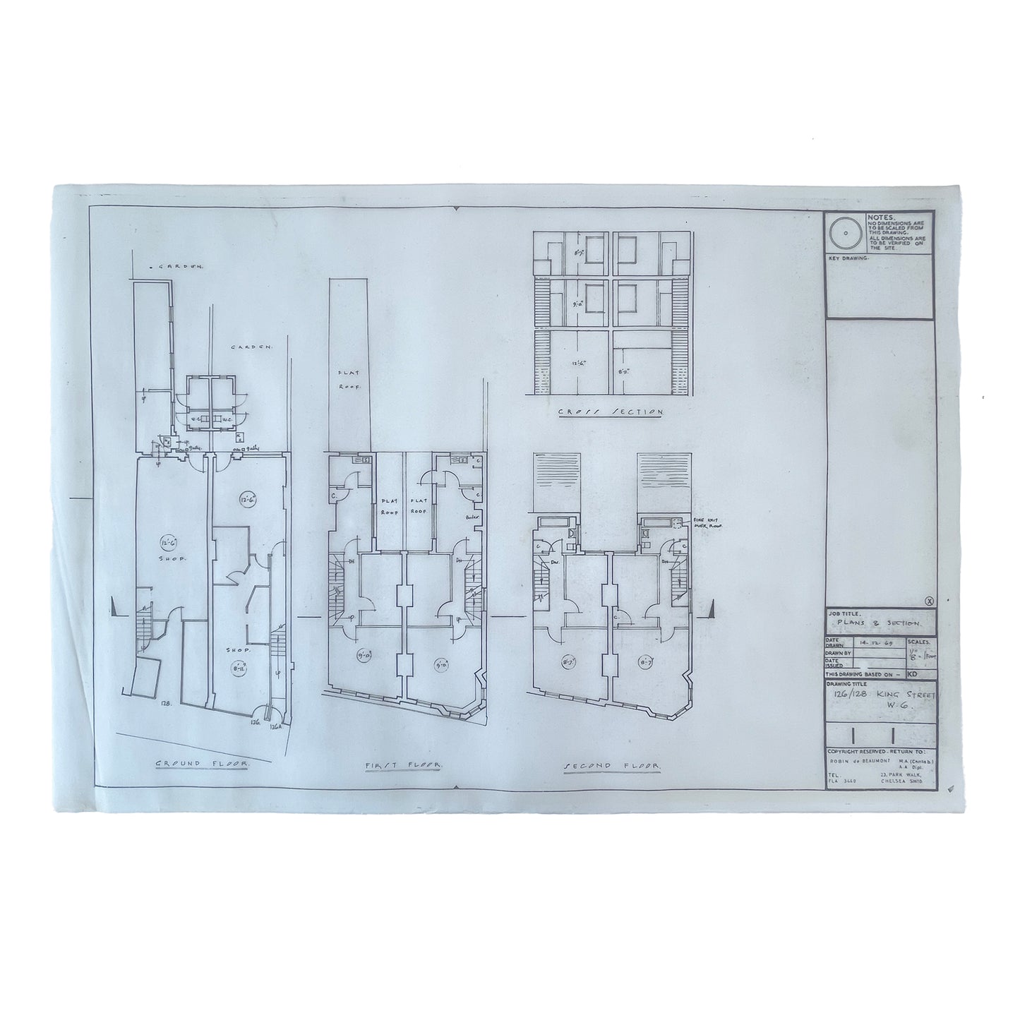Set of Four 1965 Architectural Plans