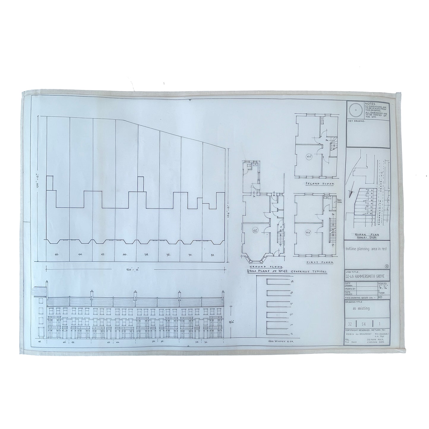 Set of Four 1965 Architectural Plans
