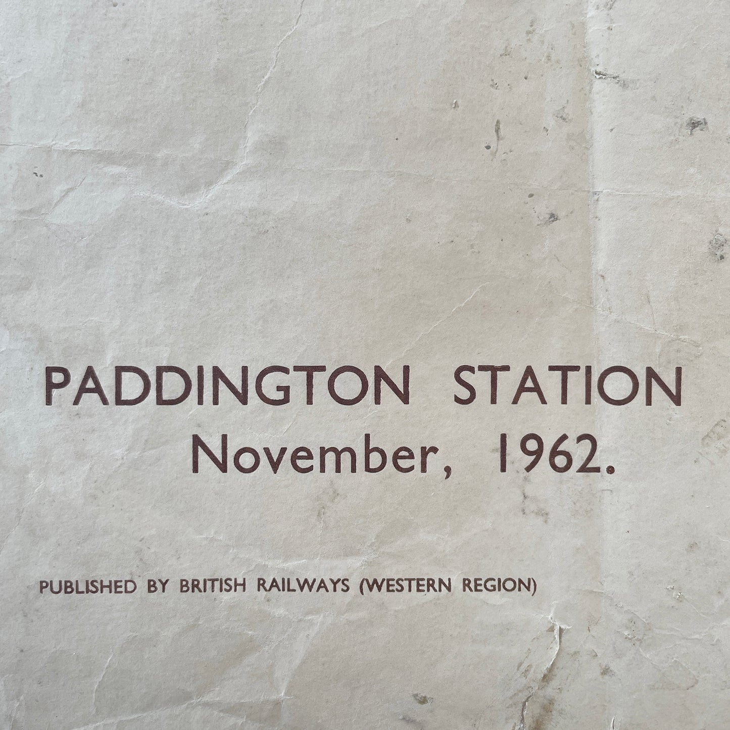 Large 1962 British Railways Poster – Paddington Station