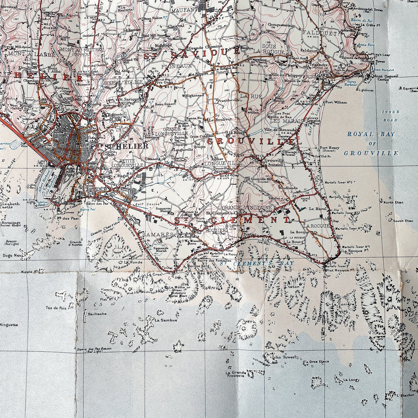 Load image into Gallery viewer, 1958 Map of Jersey
