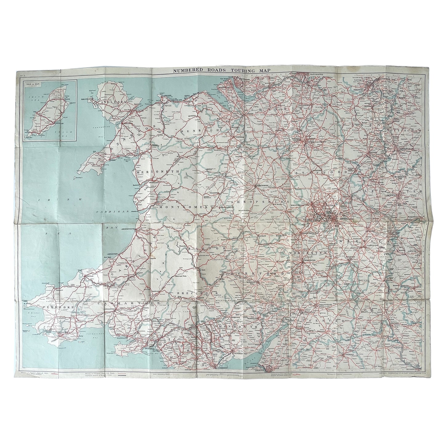 Geographia Map of The Midlands & Wales