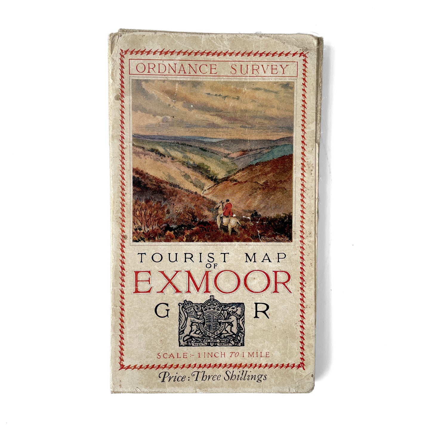 1927 Ordnance Survey Tourist Map of Exmoor
