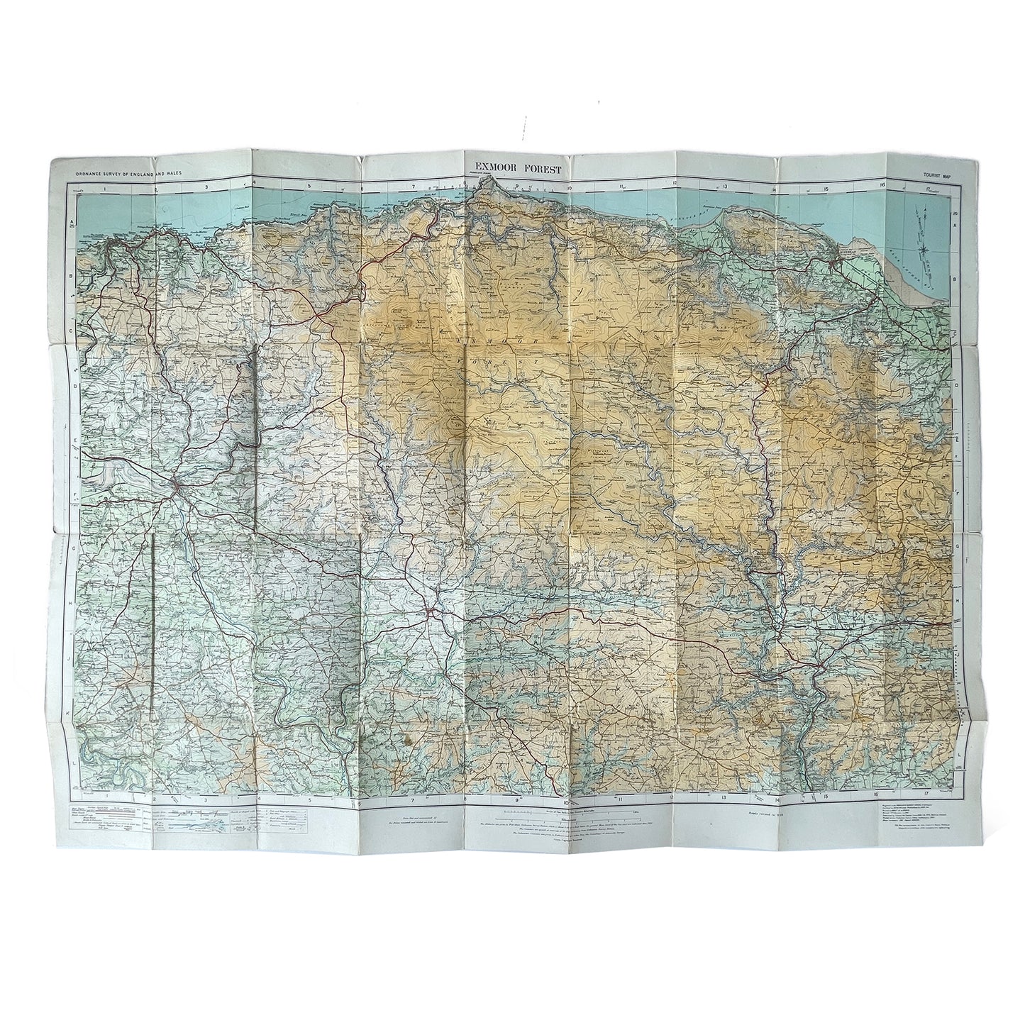 1927 Ordnance Survey Tourist Map of Exmoor