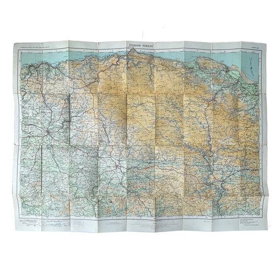 1927 Ordnance Survey Tourist Map of Exmoor