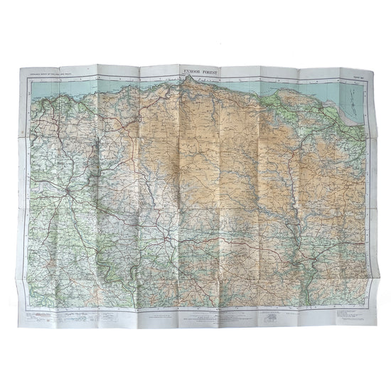 1930 Ordnance Survey Tourist Map of Exmoor