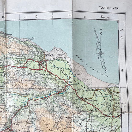 1930 Ordnance Survey Tourist Map of Exmoor